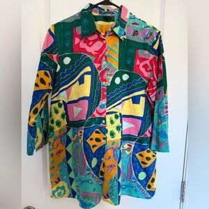 Lauren Ralph Lauren Multicolor Geometric womens Shirt- large